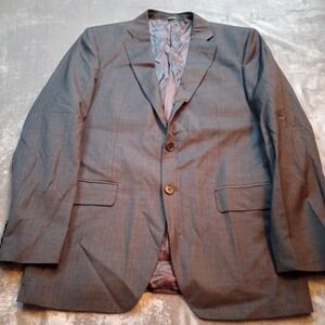 Ermenegildo Zegna Saks 5th Ave Wool Silk Sport Coat Blazer SZ 40 R Gray Slim Fit